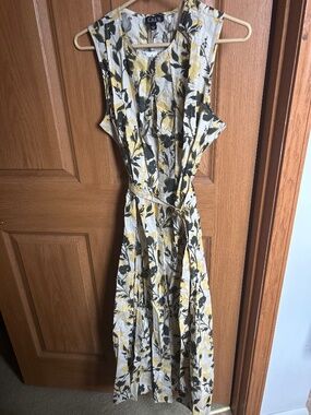 Brand new J crew seemed cotton dress with removable belt